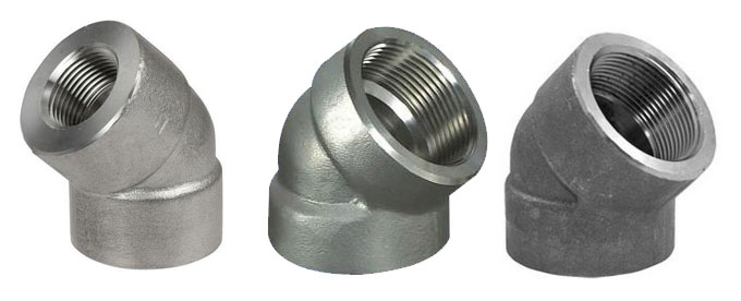 Forged 45 Deg Screwed-Threaded Elbow Manufacturers & suppliers in India